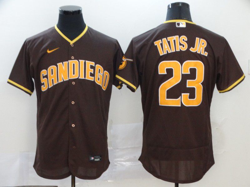 Men San Diego Padres #23 Tatis jr brown Nike Elite MLB Jerseys->los angeles angels->MLB Jersey